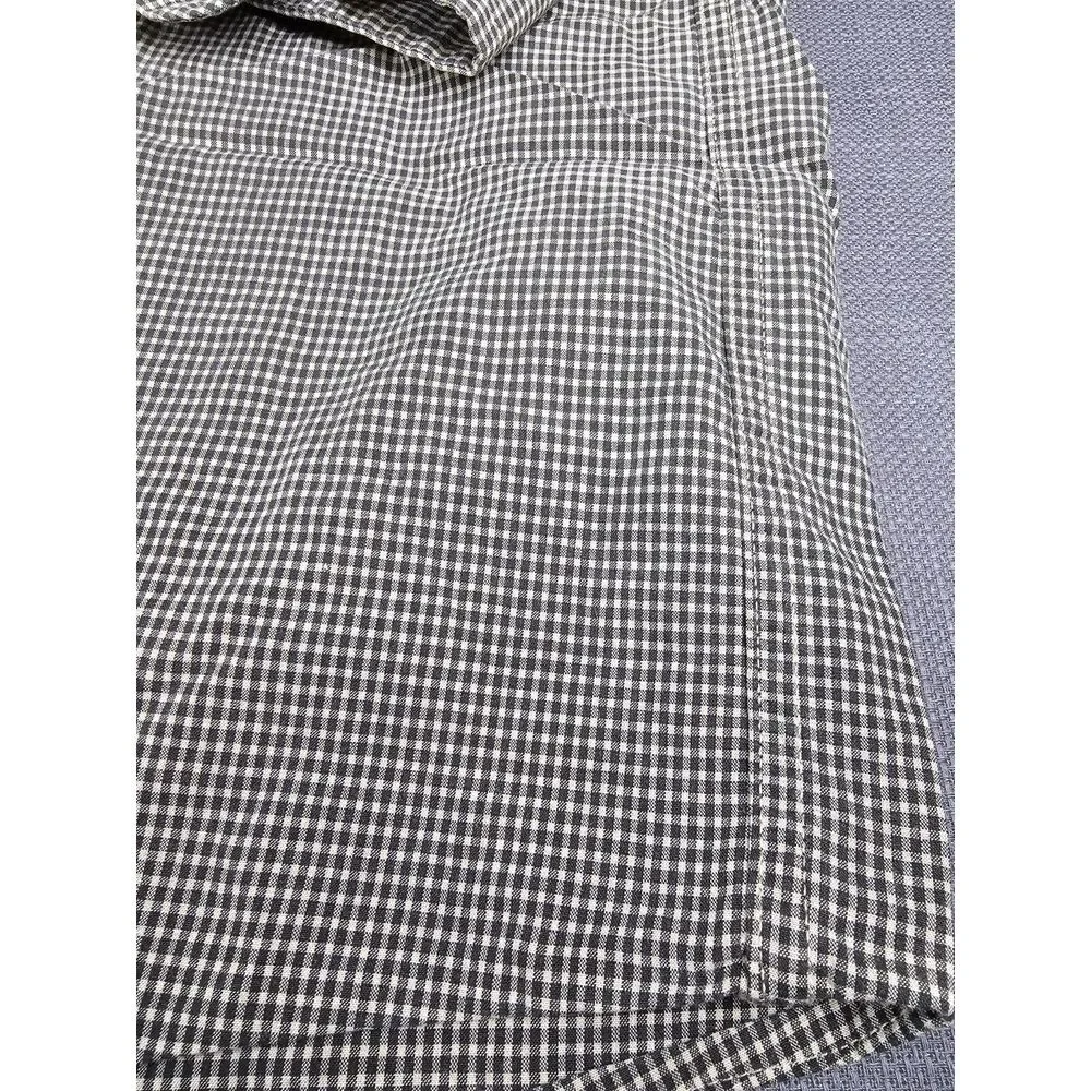Brooks Brothers Shirt Mens Cream/Black checks Long Sleeve Button Down shirt XL